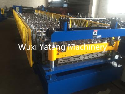 China 45#Steel Metal Roofing Roll Former Machine , Standing Seam Metal Roof Machine Chain Transmission for sale