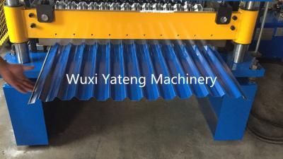 China Corrugated Profile Roofing Sheet Roll Forming Machine Hydraulic PLC System for sale