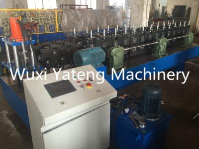 China Light Mental Channel Stud And Track Roll Forming Machine With Servo Feeding Hydraulic Punching Holes for sale