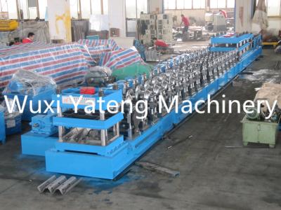 China Q235 Metal Material Hydraulic Cutting Highway Guardrail Roll Forming Machine Steady And Polish Surface for sale