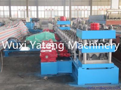 China Hydraulic Punching Metal Beam Guard Rail Roll Forming Machine For Galvanized Steel for sale