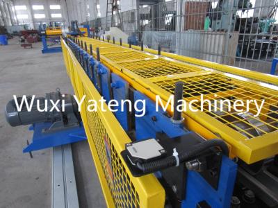 China Color Steel High Tech Gutter Roll Forming Machine With 1 Inch Single Chain Drive for sale