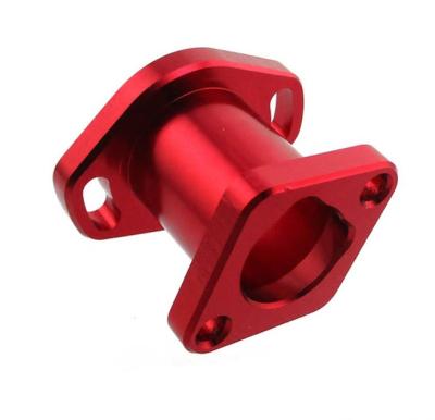 China Motorcycle CNC Machining OEM Anodized Aluminum Motorcycle Carburetor Intake Manifold Parts for sale