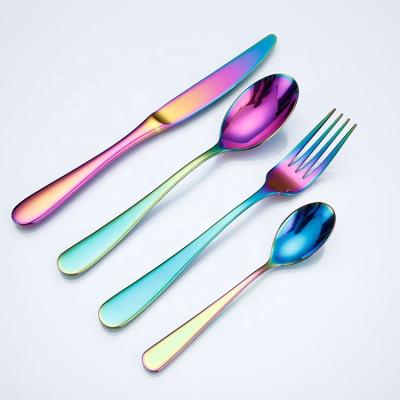 China China Suppliers Kind and High Quality Stainless Steel Flatware Set Knife Fork Spoon Dishwasher Safe Flatware Restaurant 4 Pieces Viable Suppliers for sale