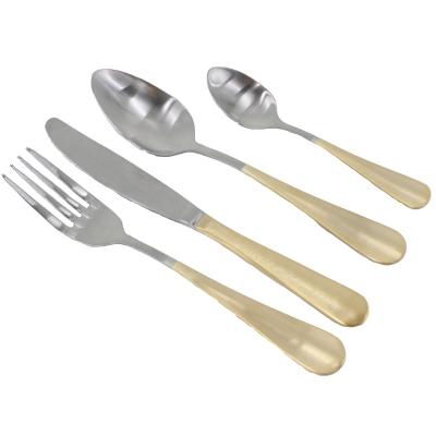 China Wholesale shengde viable factory China Jieyang stainless steel flatware set high end luxury gold and silver flatware set for sale