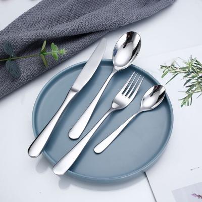 China Stainless Steel Hot Selling Design Stainless Steel Classic Silver Cutlery Set Custom Made Restaurant Hotel Flatware Set for sale