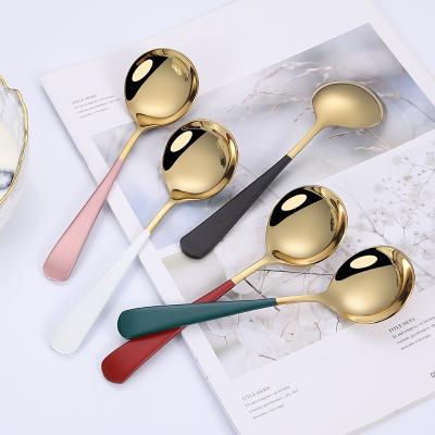 China Popular Design Coffee Restaurant Flatware Stainless Steel Flatware Stainless Steel Dessert Golden Gold Coffee Spoon Viable Wholesale Popular Popular Coffee Spoon for sale