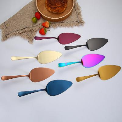 China Viable wholesale matte stainless steel wedding knife and cake server set multicolor cake server knife for sale