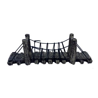 China Viable Garden Aquarium Decoration Bridge Rope Fish Shrimp Resin Bridge Turtle Landscaping Climb for sale