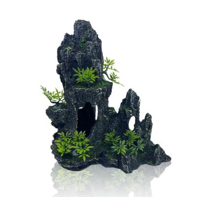 China Viable New Style Figurine Bonsai Rock Garden Chinese Miniature Ceramic Landscape Ornament Decoration for sale