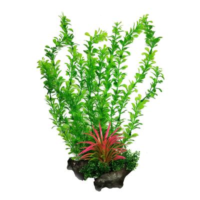 China Plastic Aquatic Plants Aquarium Fish Tank Landscaping Ornamental Decoration for sale