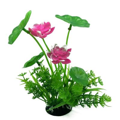 China Hot Sales Home Or Office Aquarium Decoration Artificial Plastic Plants For Fish Tank for sale