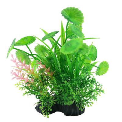 China 5 Inch Aquarium Decoration Manuafactoty Design Artificial Plastic Plants Aquarium Fish Tank Accessories for sale