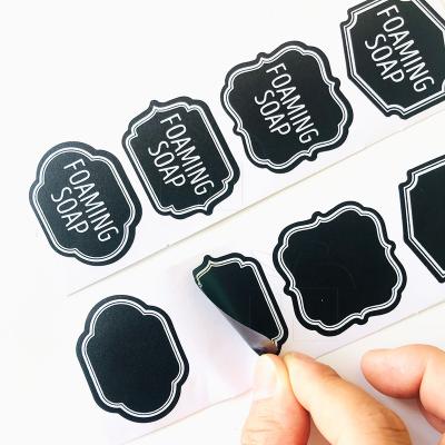 China Custom Decorative Sticker Any Kiss Shaped Sheets Sticker Packs Cut Waterproof Black Reusable PVC Chalkboard Label Stickers for sale