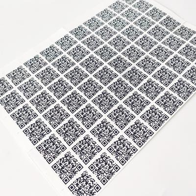 China Qr code sticker printing factory cheap custom reusable barcode Qr code sticker printing for sale