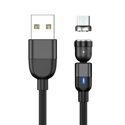 China Mobile Phone Etc.electronic Product 1m Fast Charging 3A 3PIN 540 Degree 3 In 1 Magnetic Charging Cable for sale