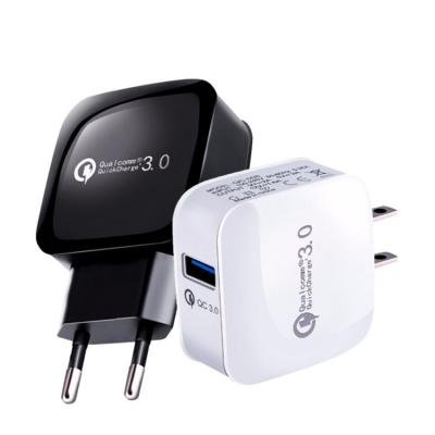 China Simple Charging EU USA Plug USB Muffin Shape Fast Charging Mobile Charger QC3.0 Wall Charger for sale