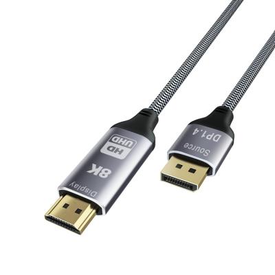 China COMPUTER DP to HDMI 8K@30Hz HD Cable TV Computer Monitor Cable Factory Direct Supply 4K120Hz for sale