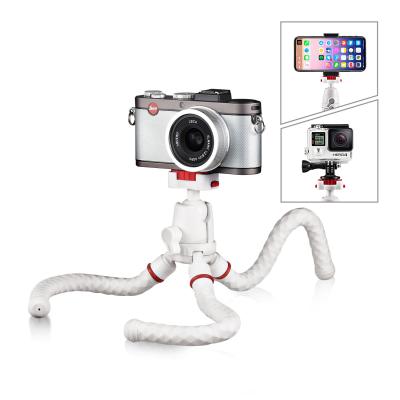 China Aluminum Selfie Stick Mini Tripod Mini Mobile Phone Camera Flexible Tape Video DSLR Octopus Tripod for sale