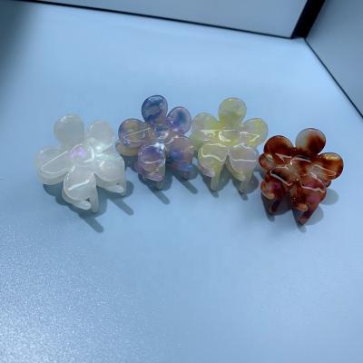 China Wholesale Fashion Gorlee New Style Korean Mini Cute Flower Hair Claw Cuts Acrylic Acetate Fashion Hair Accessories For Girls for sale