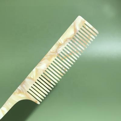 China Skinny Cellulose Acetate Grooming Hair Comb Rat Tail Hair Comb Scale Color Hair Accessories for sale