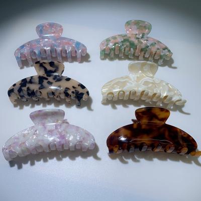 China Wholesale Fashion Gorlee High Quality Acrylic Tortoise Cellulose Acetate Hair Claws Large Cut Women Hair Accessories for sale