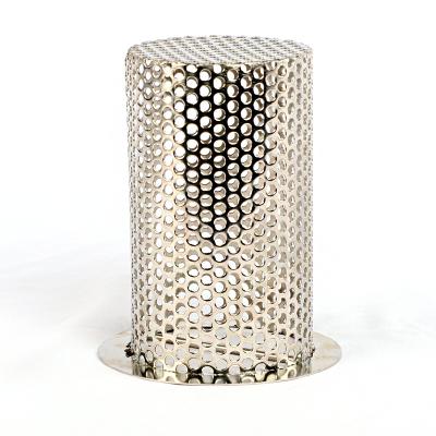 China Corrosion Resistance metal stainless steel straight seam welded punching filter cartridge perforated tube for sale