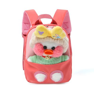 China Fashion in the light of children's schoolbag cartoon hyaluronic acid duck plush backpack light kindergarten waterproof for sale