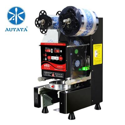 China Beverage AUTATA Commercial Black Automatic Paper Cup Sealing Machine Cup Sealer Machine Price ATT-95N for sale