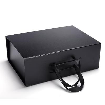 China Viable Wholesale Custom White Premium Kraft Paper Shoe Box With Handle Folding Box For Hats for sale