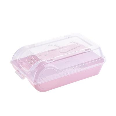 China Customized Luxury Viable Luxury Plastic Acrylic Clear Capsule Shape Magnetic Shoe Box Box Storage Container Bin for sale