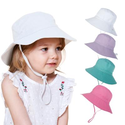 China Wide Brim Baby Sun Hat UPF 50+ Toddler Sun Hat High Quality Summer Protective Beach Bucket Image For Girls for sale