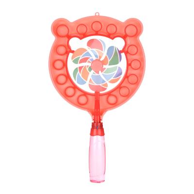 China Ourdoor Toy Wholesale Amazon Summer Customized High Quality Outdoor Windmill Bubble Wands For Kids Toys With Color Box for sale