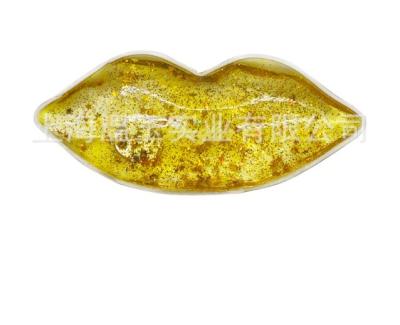 China Ice Pack Gold Reusable Gel Shape Lip Pain Relief Cold-Hot Color Pack for sale