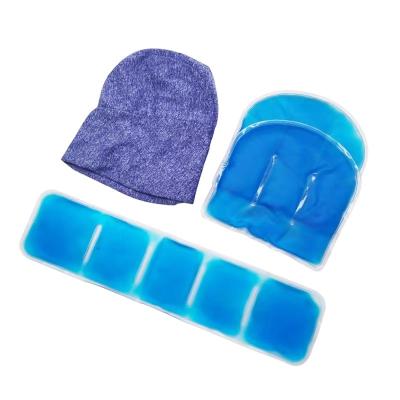 China Pain Relief Migraine Relief Ice Pack Hat, Head Gel Ice Cap For Tension Headache Relief for sale