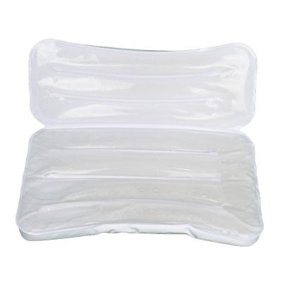 China Sustainable White Color Luxury Spa Bath Soothing Soft Gel Filled Pillow With Suction Cup for sale