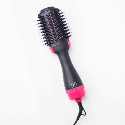 China Hair+Curl Straight Hair Private Label Hair Dryer Sweep One Step Hair Dryer Electric Comb Fast Hair Straightener Brush for sale