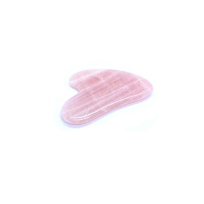 China Heart-Shaped Rose Jade Gua Facial Lifting Sha Luxury Texture Jade Jade Massager Face Sha Massager Cellulite Skin Care Rose Quartz Sha Tool Jade Sha for sale