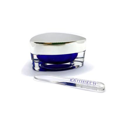 China Custom Logo Custom Packaging Custom Design » Supply Luxury 15ml Cosmetics Jar Spoon Face Cream Spatula Empty Cosmetic Acrylic Jars With Spoon Cosmetics for sale