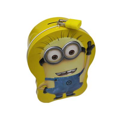 China Custom Openable Piggy Bank Lid Tin Money Box With Lock for sale