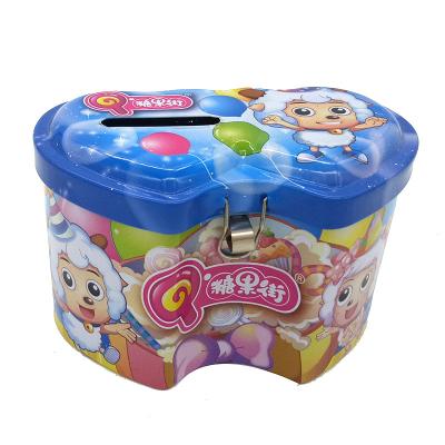 China Piggy Bank Alcancia Cheap Wholesale Heart Shape Coin Bank Piggy Bank Tin Box For Saving Money for sale