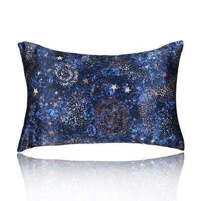 China Absolutely Harmless Zipper Pillow Business 19mm Standard Size Anti-static Luxury Printed Hidden Silk Pillowcases for sale