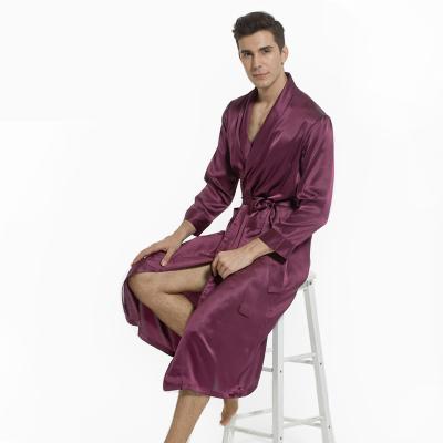 China Autumn and winter 100% silk nightgown QUICK DRY high quality men's pajamas for good sleep for sale