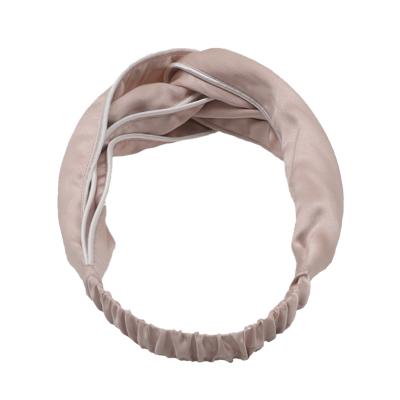 China Wholesale Custom Made Soft Elastic Strength Woman100% Silk Mulberry Hair Bands For Head for sale