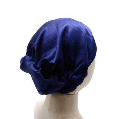 China Comfortable No MOQ Free Sample Custom Silk Hair Cap Satin Hat With Custom Logo for sale