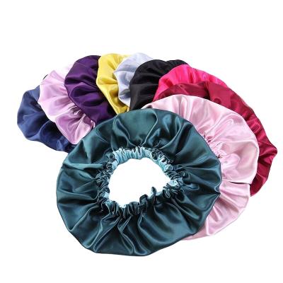 China 100% Logo 16mm Silk Hair Liner Towel Wrap Comfortable Custom Ladies Turban Sleep Cap 100% Silk Sleep Cap for sale