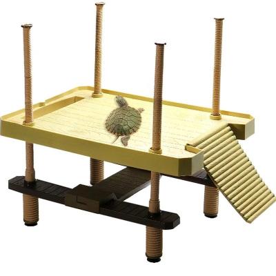 China Floating Turtle Naturally Inspired Functional Viable Pier Basking Platform Reptile Decorative Ramp for sale