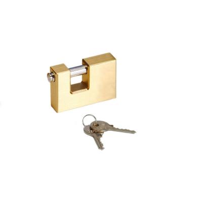 China Full Cylinder Heavy Duty Solid Brass Padlock Rectangular Brass Padlock, Rectangular Brass Padlock for sale