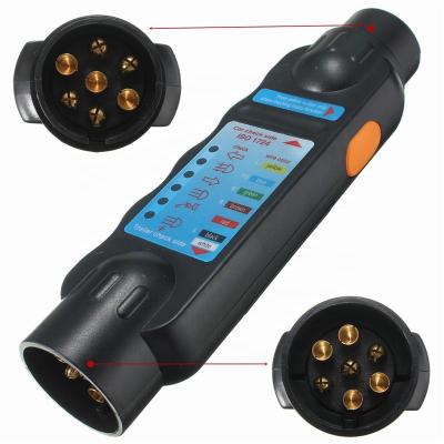 China Trailer Part 7 Pin Car Trailer Cable Wiring Circuit Plug Socket Tester Car Tester Adapter for sale