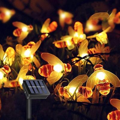 China Outdoor Garden 2 Modes Copper Wire String Lights 20led Solar Bee Fairy Lights for Garden Decor, Party, Wedding, Christmas, Decoration for sale